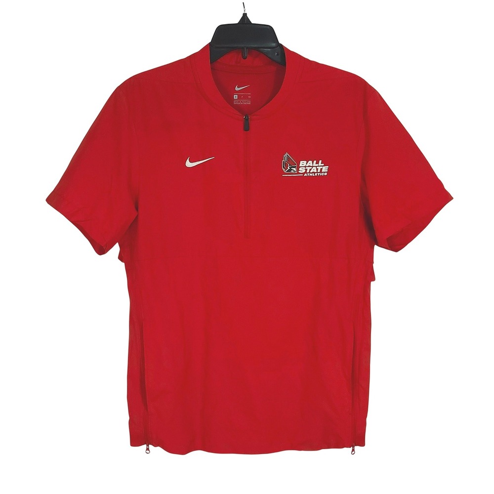 Nike Ball State Coaches Training Jacket Mens Small University Red AO5859-657